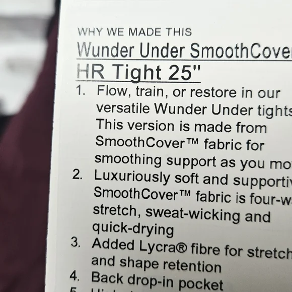 Lululemon Wunder Under Smooth Cover High-Rise Legging in Black 25” Sz 10 EUC - Picture 5 of 5